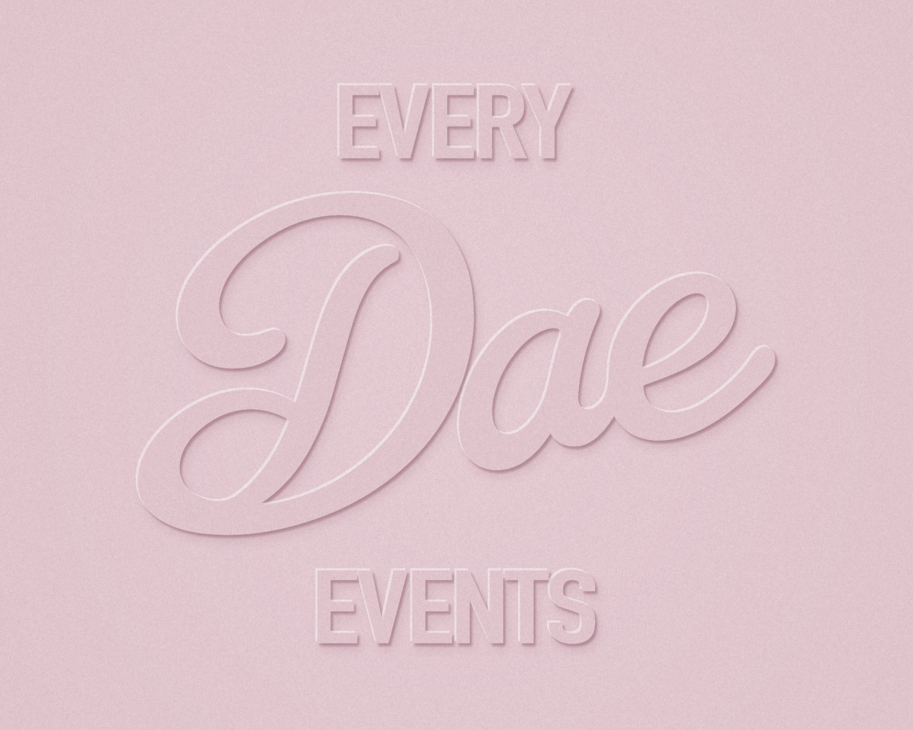 Every Dae Events website header